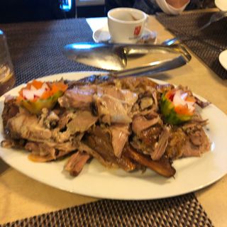 Пилешко филе със сос от манатарки и печурки (300г)