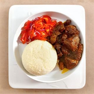 Wet Fry Beef With Ugali