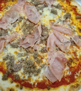 Pizza prosciutto tonno (33 cm)