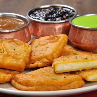 paneer pakora quijo indiano pastais