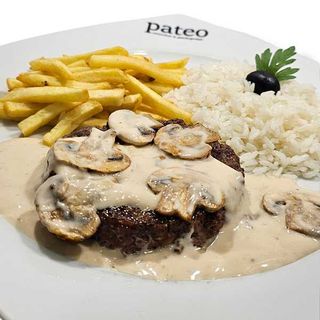 Hamburguer c/Molho Cogumelos Natas