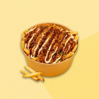 Bowl De Patatas Con Pollo Crujiente Y Bbq