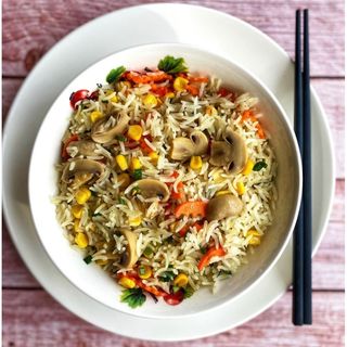 Vegetable Fried Rice With Mushrooms