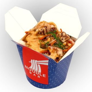 Noodles Saltati Gamberi Pollo Curry