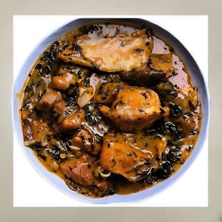 Bitter leaf soup with snails