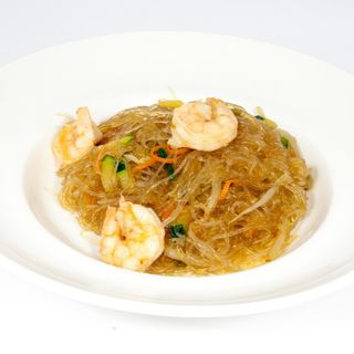 Spaghetti di soia gamberi