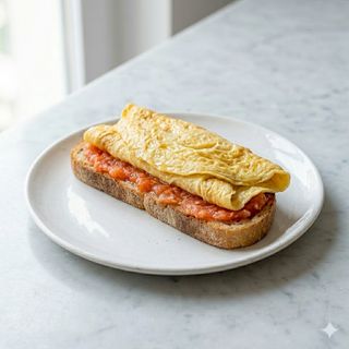 Tostada De Tomate Y Tortilla Francesa
