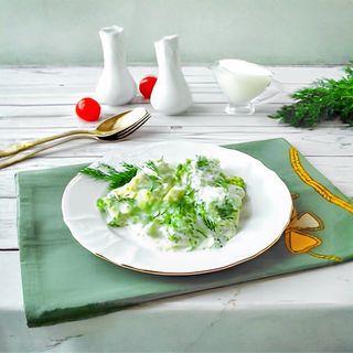 Брокколи в сливочном соусе