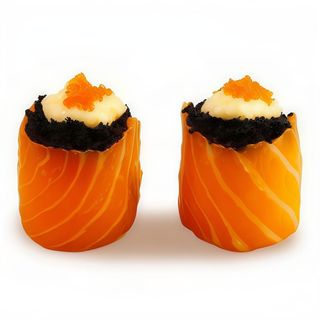 358 Gunkan De Tobiko Negro Y Salmón (2 Uds.)