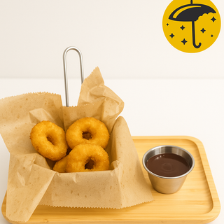 Aros de cebolla y mozzarella 