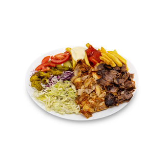 Kebab mixt la farfurie