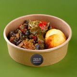 ბადრიჯანი პესტოთი და მჭადით