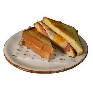 Sándwich cubano en pan de sandwich brioche