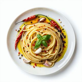 Spaghetti  con aglio, olio e peperoncino