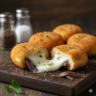 Mozzarelline con alici in carrozza