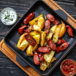 Chorizo a la Brasa con Patatas