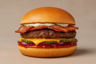 Sfaraiala Burger cu cartofi wedges 600g+ bautura la alegere