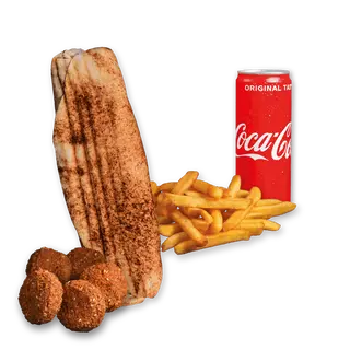 Rollo Wegetariańskie (małe), frytki, Coca Cola 0.33l