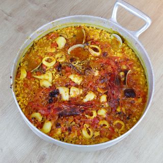 Arroz Con Carabinero, Langostinos Y Almejas (Para 2 personas)