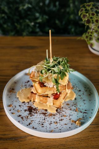 Велика гофра Чіз з лососем