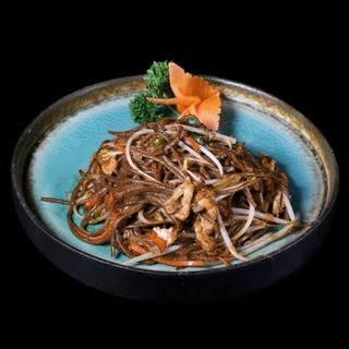 445. SPAGHETTI DI SOBA CON GAMBERI