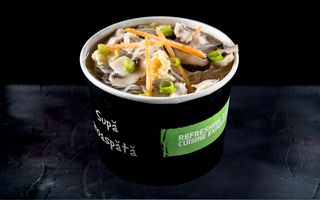 Supa de vita cu ciuperci si ou