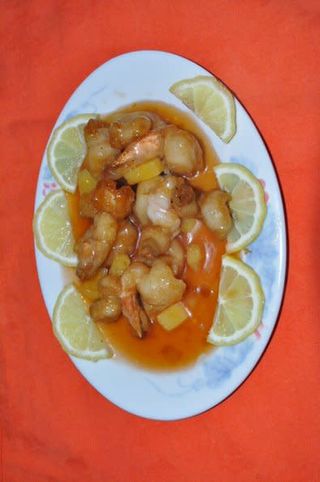 164. Кралски скариди в кисело-сладък сос (200г)