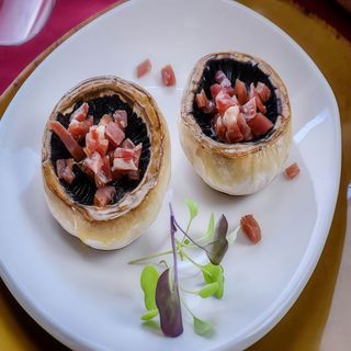 Champiñones A La Plancha Con Jamón (8 Uds.)