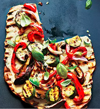 Grilled Vegetable Strip Pizza
