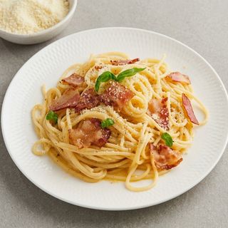 Espaguetis A La Carbonara Original A La Rueda