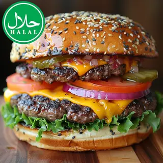 Menu Halal beef cheese burger maxi 