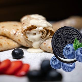 Clatite+Ciocolata Alba+Oreo+Crema Afine