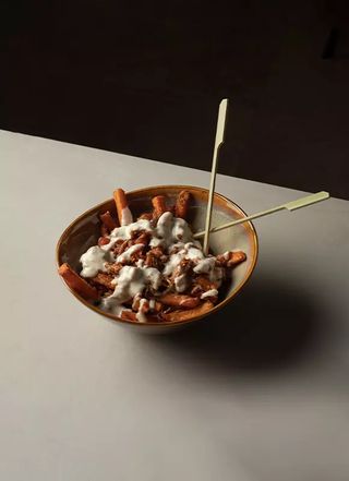 Patata orange & cacio pulled