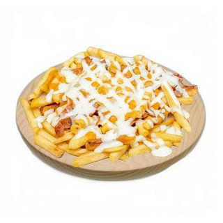 Patatas fritas con brava y alioli