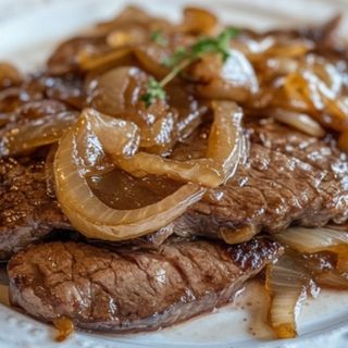 Bife de vitela acebolado p/2 pessoas 