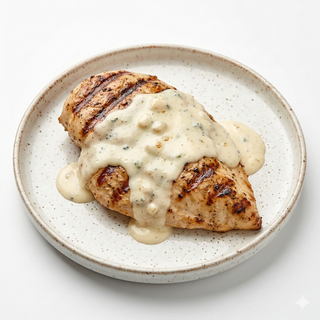 Piept pui la gratar cu sos gorgonzola