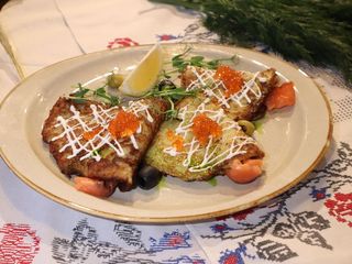 Драники со слабосоленой сёмгой