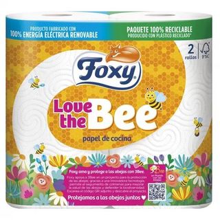 Papel Cocina Love The Bee Foxy 2 Rollos