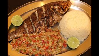 Attiéké + Poisson Carpe Noire