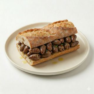 Baguette Corazones De Pollo Aliñado