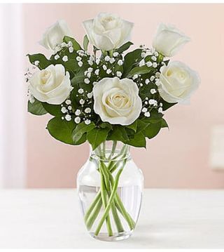 Media Docena Rosas Blancas