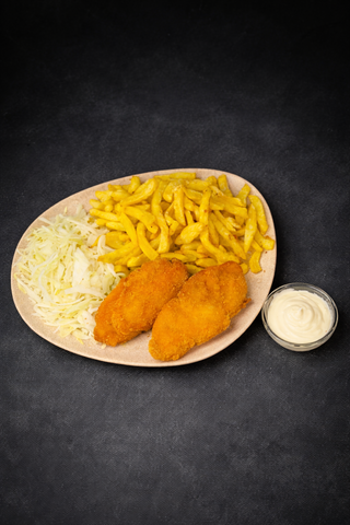 Meniu snitel de pui  mic - 330 gr