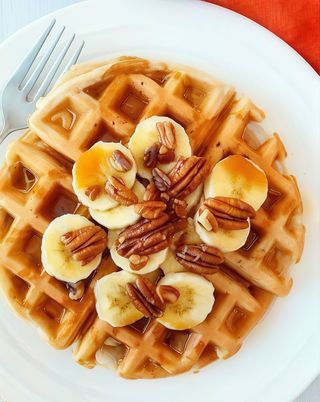 Banana and Nuts Waffles