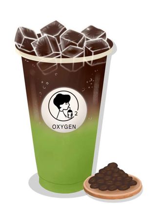 Matcha coffee milk