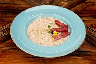 Risotto cu trufe și carpaccio