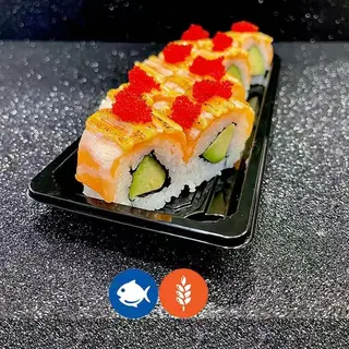 11 URAMAKI SALMÓN MISO (8U)反卷味噌三文鱼