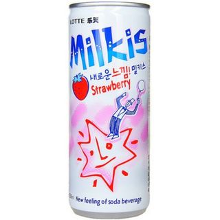 Milkis Strawberry - mleczny napój gazowany o smaku truskawkowym