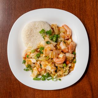 Krewetki pikantne z warzywami