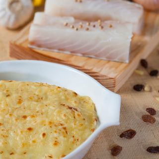 Canelones Sin Gratinar De Bacalao con Pasas y Piñones (6 Uds.)