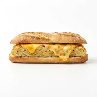 Bocadillo De Tortilla Con Cheddar